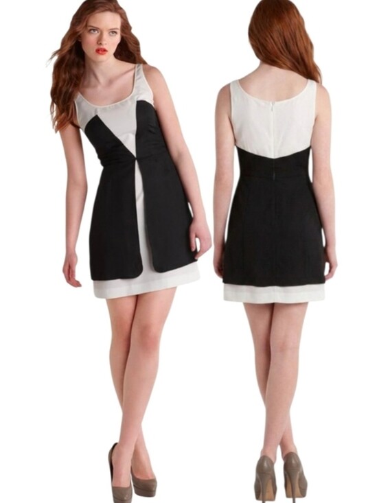 Zac Posen Dresses & Skirts - ZAC POSEN Two-tone Faille Fit & Flare Dress - Size 10